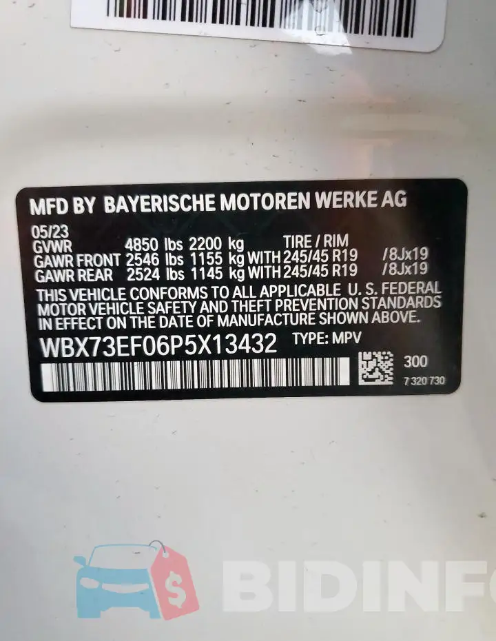 WBX73EF06P5X13432 Photo# 13