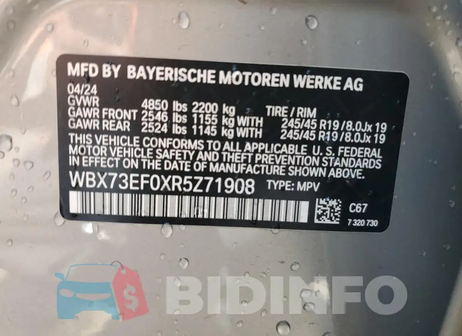 WBX73EF0XR5Z71908 Photo# 13