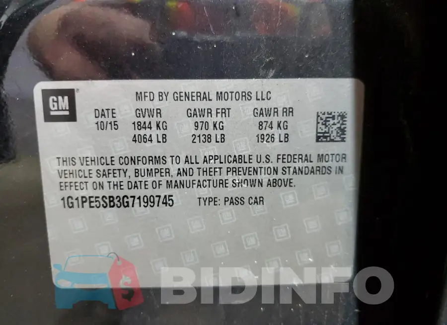 1G1PE5SB3G7199745 Photo# 12
