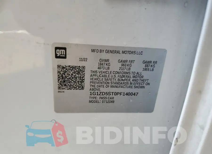 1G1ZD5ST0PF140047 Photo# 12