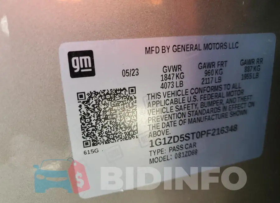 1G1ZD5ST0PF216348 Photo# 12
