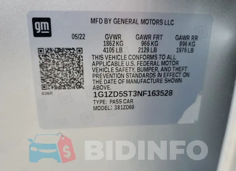 1G1ZD5ST3NF163528 Photo# 12