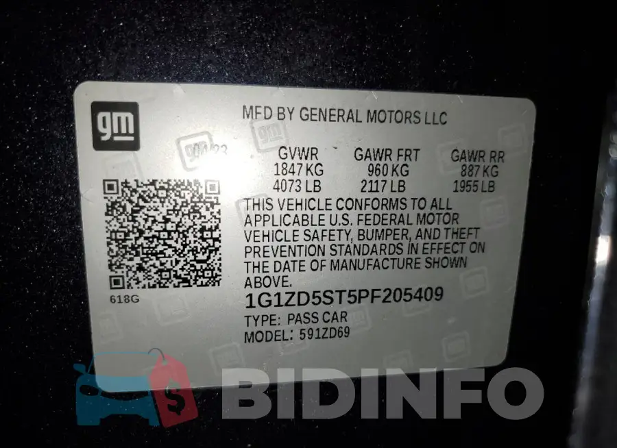 1G1ZD5ST5PF205409 Photo# 12