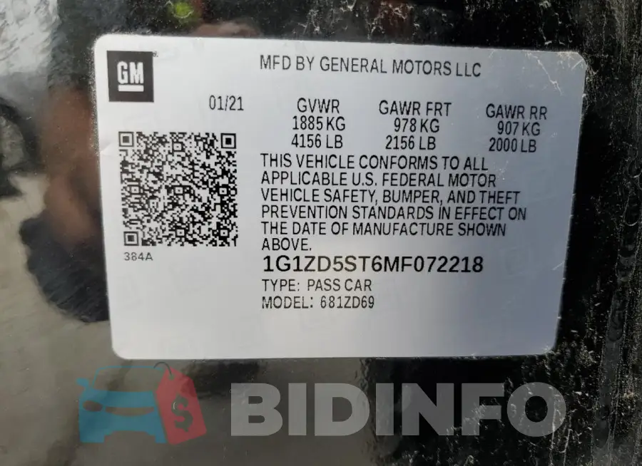 1G1ZD5ST6MF072218 Photo# 12