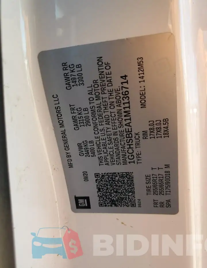 1GCHSBEA1M1136714 Photo# 12
