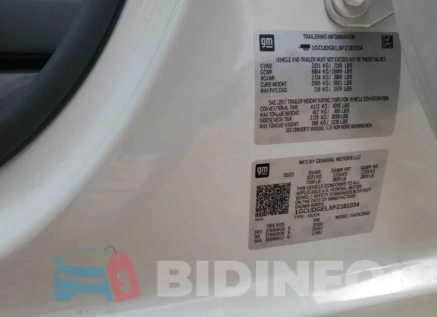 1GCUDGELXPZ181034 Photo# 12