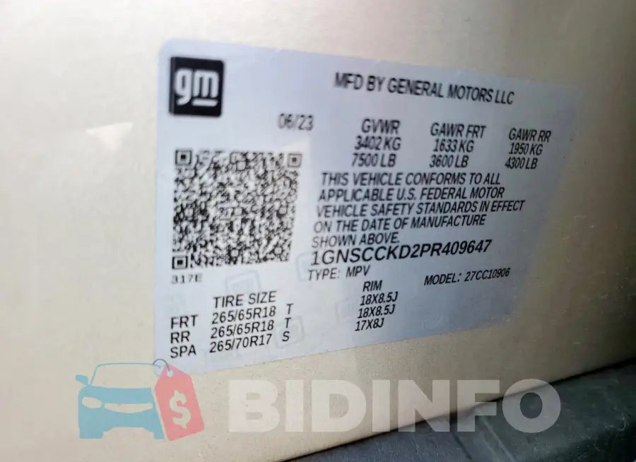 1GNSCCKD2PR409647 Photo# 13