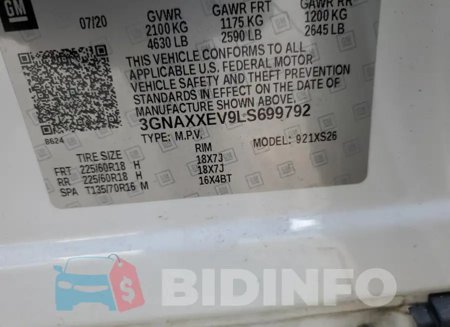 3GNAXXEV9LS699792 Photo# 14