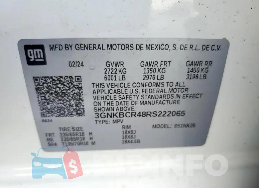 3GNKBCR48RS222065 Photo# 14