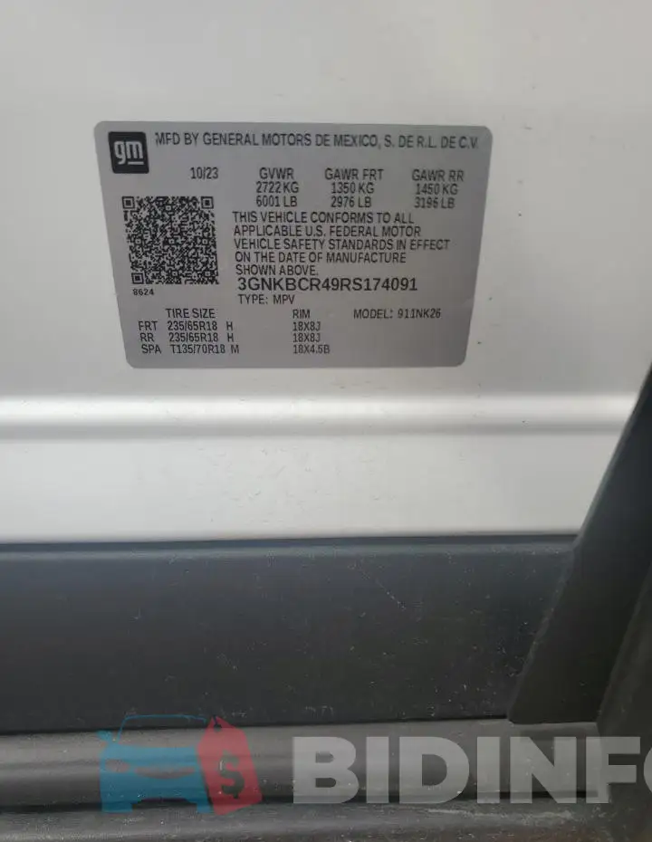 3GNKBCR49RS174091 Photo# 13