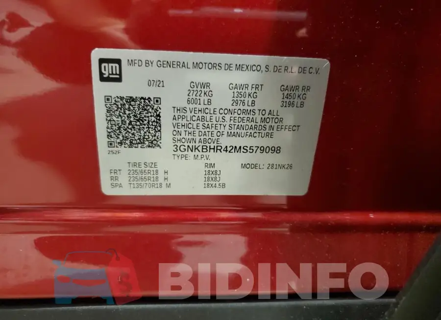 3GNKBHR42MS579098 Photo# 13