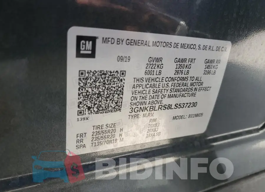 3GNKBLRS8LS537230 Photo# 13