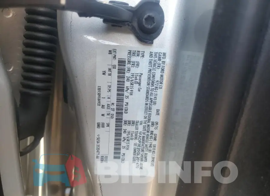 1FADP3E20GL201470 Photo# 13