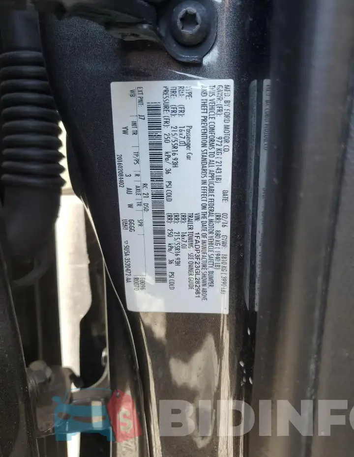 1FADP3F23GL282981 Photo# 12