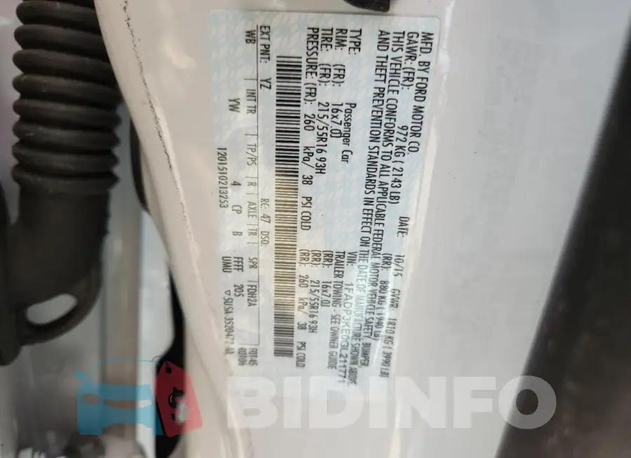 1FADP3KE0GL211771 Photo# 13