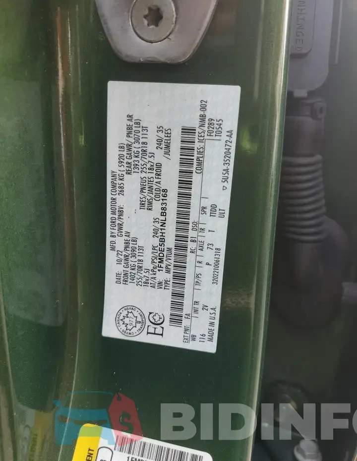 1FMDE5BH1NLB83168 Photo# 13