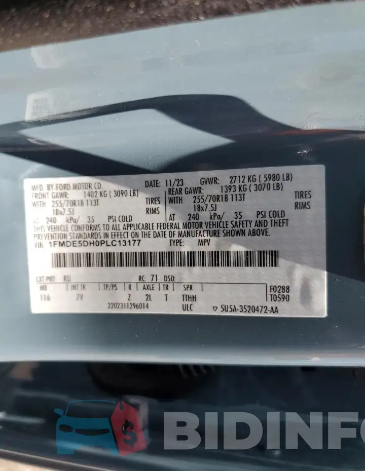 1FMDE5DH0PLC13177 Photo# 13