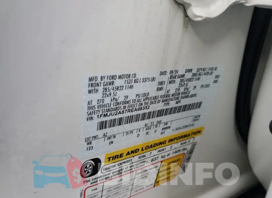 1FMJU2A87REA98352 Photo# 13