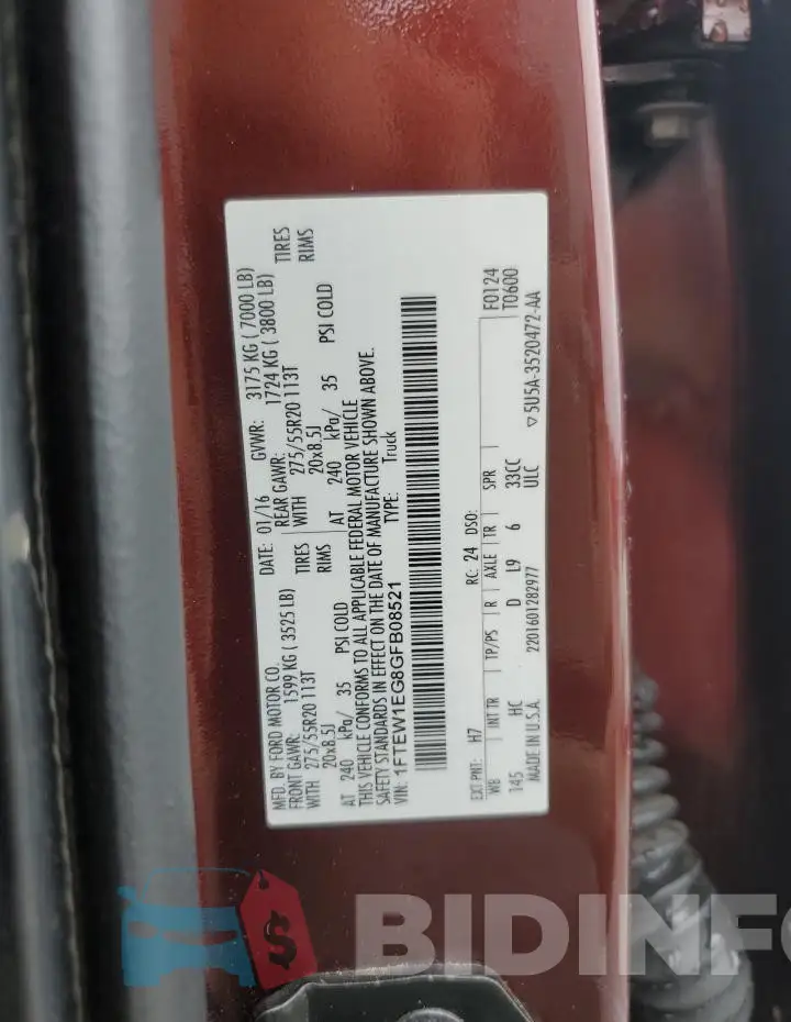 1FTEW1EG8GFB08521 Photo# 12