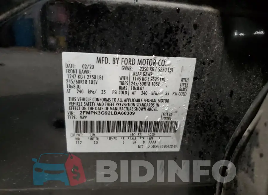 2FMPK3G92LBA60309 Photo# 13