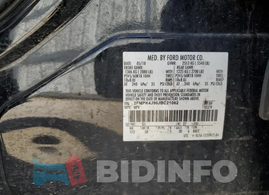 2FMPK4J96JBC21062 Photo# 13