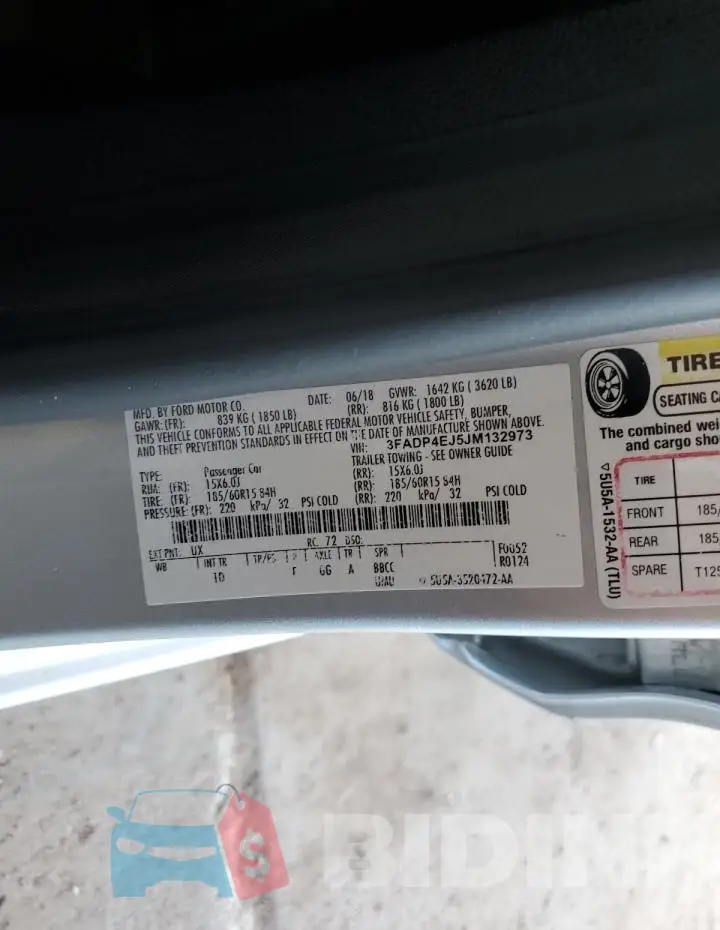 3FADP4EJ5JM132973 Photo# 12