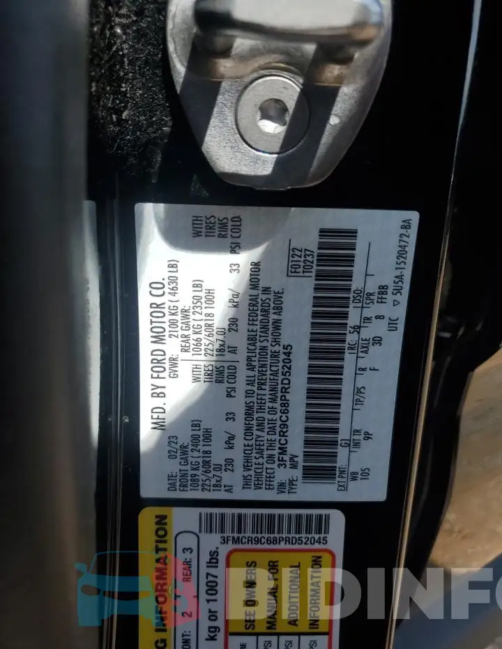 3FMCR9C68PRD52045 Photo# 12