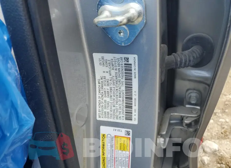 2HGFE2F59NH502472 Photo# 12