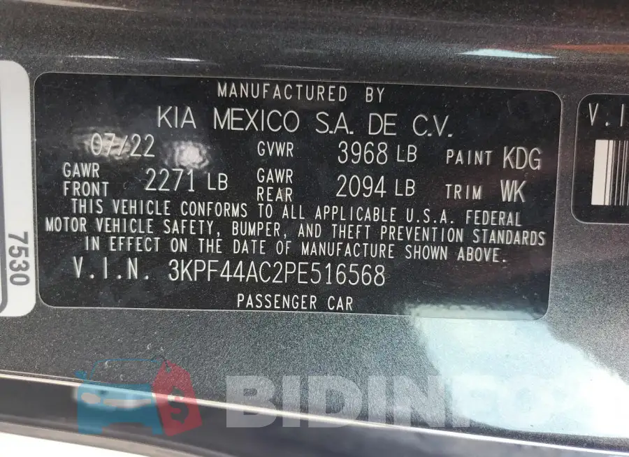 3KPF44AC2PE516568 Photo# 13