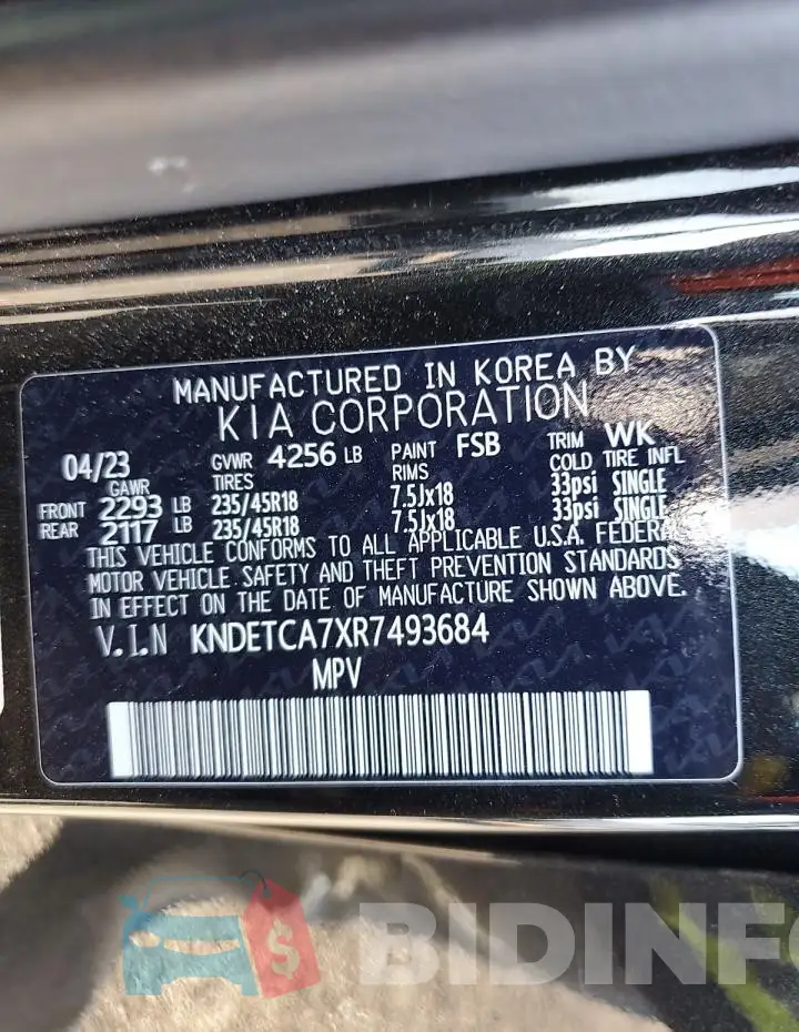 KNDETCA7XR7493684 Photo# 14
