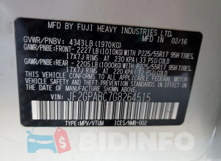 JF2GPABC7G8264515 Photo# 12