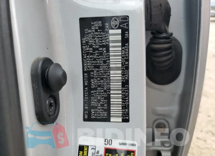 2T1BURHE8GC528113 Photo# 12