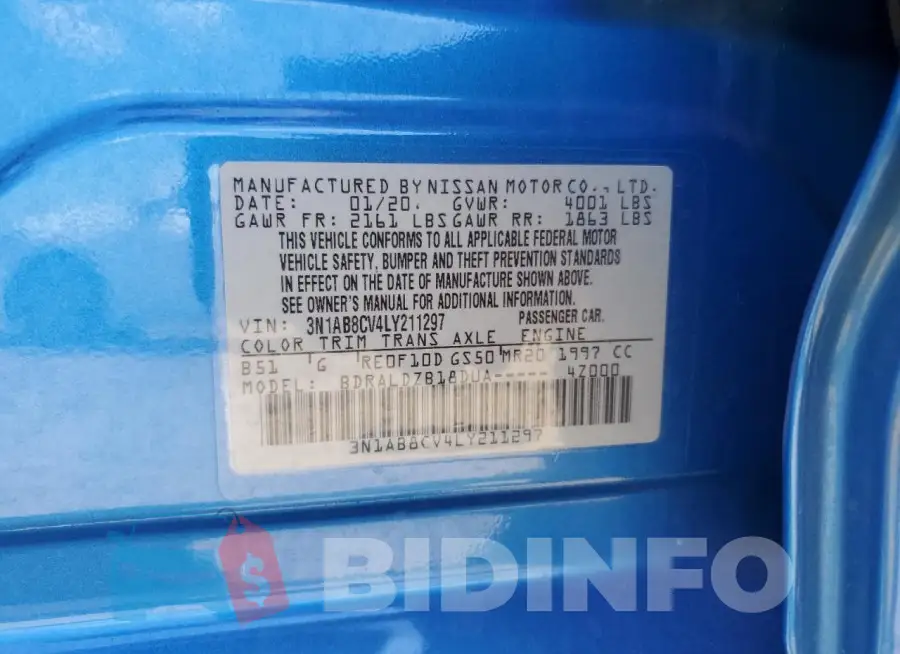 3N1AB8CV4LY211297 Photo# 12