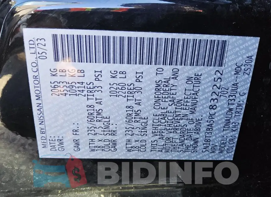 5N1BT3BA5PC832252 Photo# 13