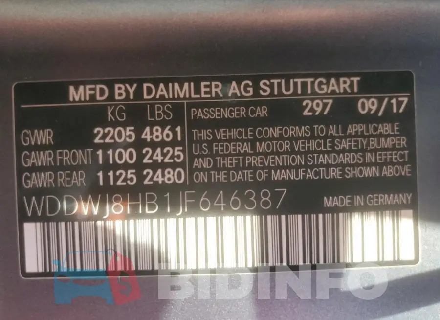 WDDWJ8HB1JF646387 Photo# 12