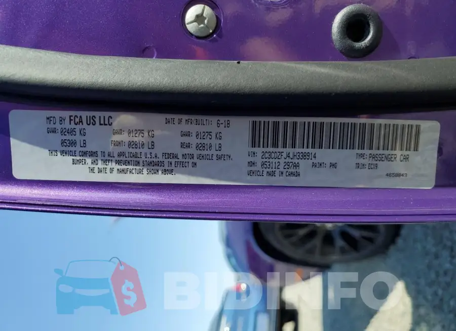 2C3CDZFJ4JH338914 Photo# 12