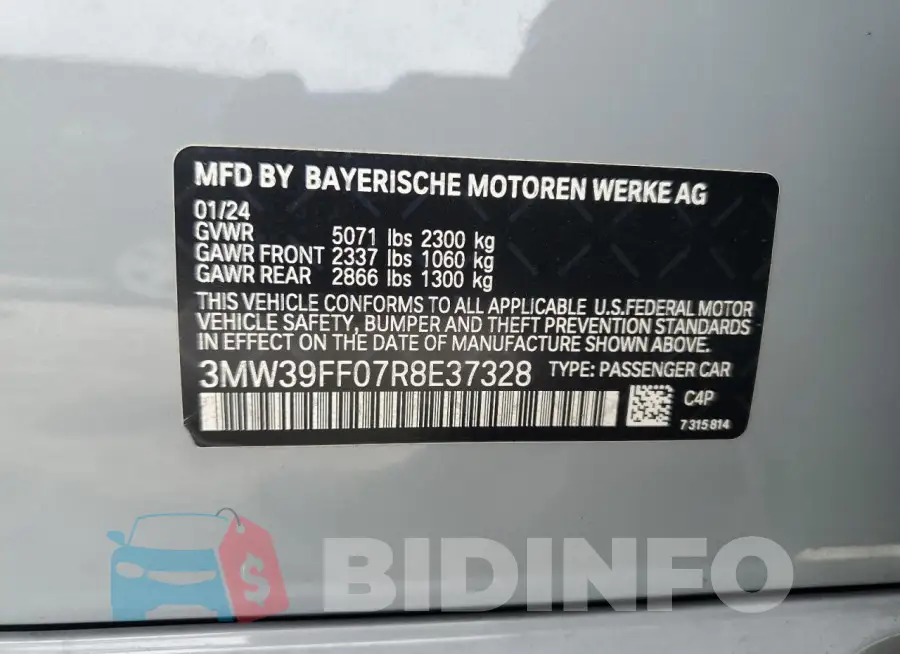 3MW39FF07R8E37328 Photo# 12