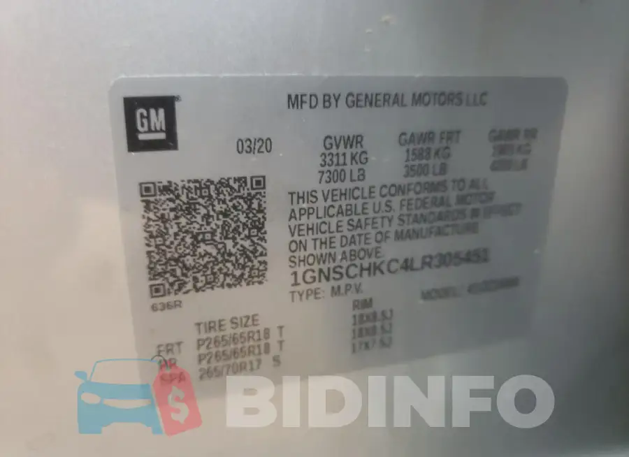 1GNSCHKC4LR305451 Photo# 13