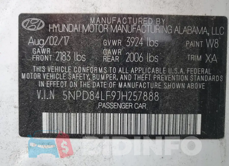 5NPD84LF9JH257888 Photo# 12