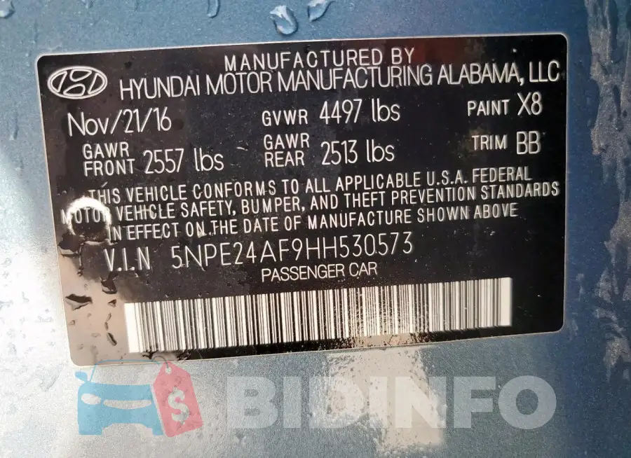 5NPE24AF9HH530573 Photo# 13