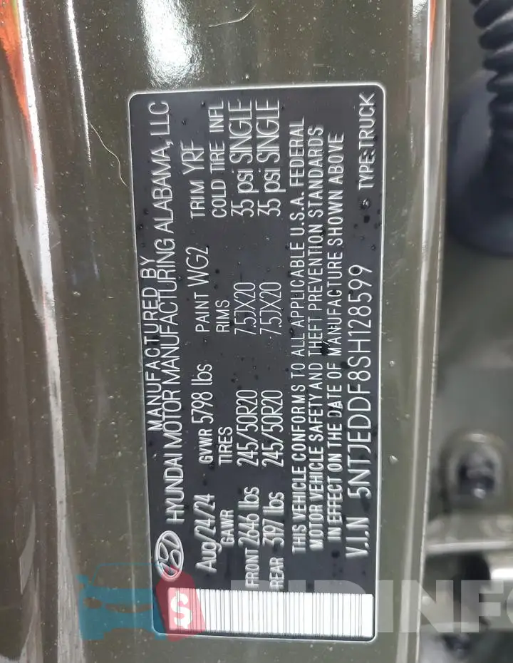 5NTJEDDF8SH128599 Photo# 12