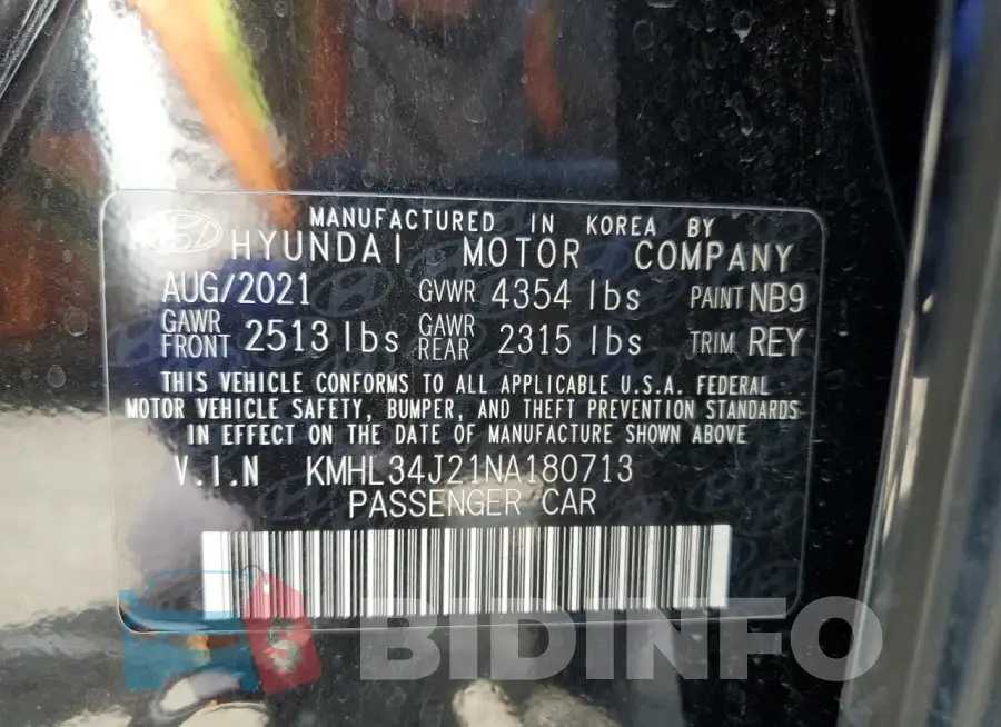 KMHL34J21NA180713 Photo# 13