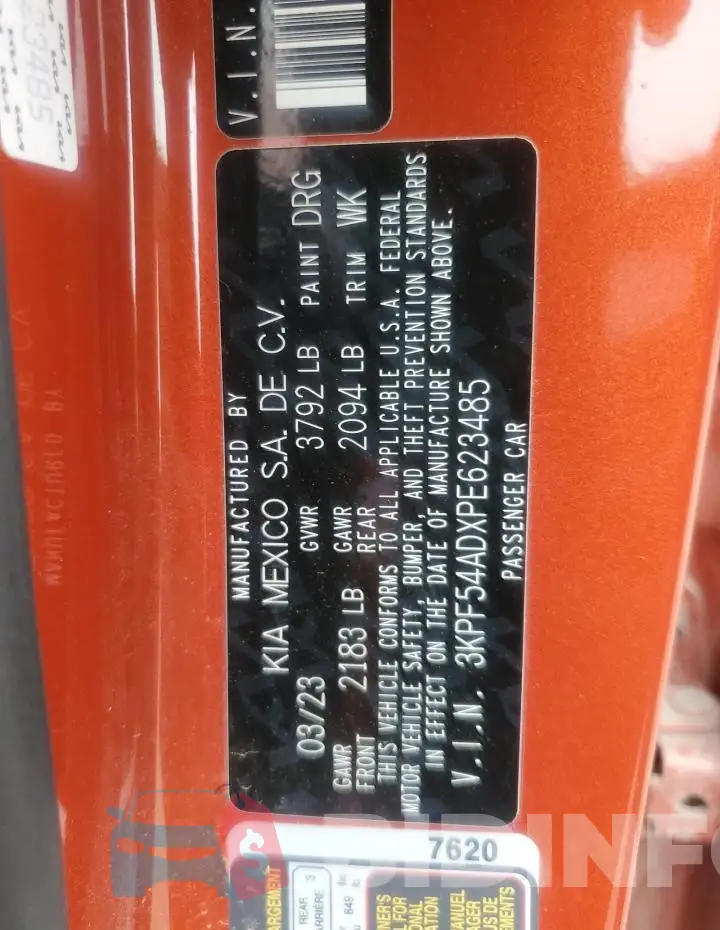 3KPF54ADXPE623485 Photo# 13