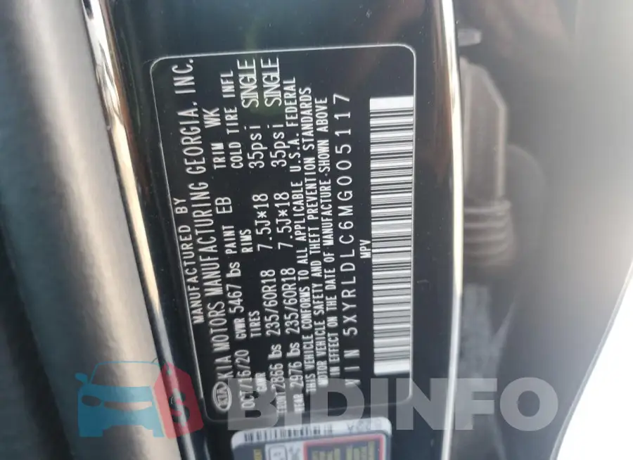 5XYRLDLC6MG005117 Photo# 13