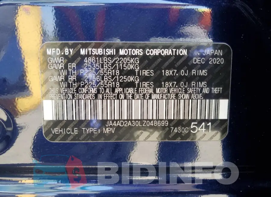 JA4AD2A30LZ048699 Photo# 12