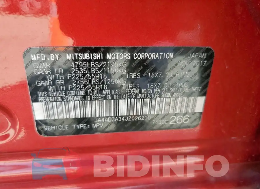 JA4AD3A34JZ026210 Photo# 13