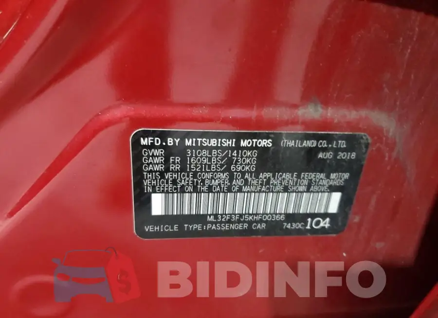 ML32F3FJ5KHF00366 Photo# 13