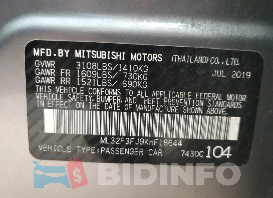ML32F3FJ9KHF18644 Photo# 12