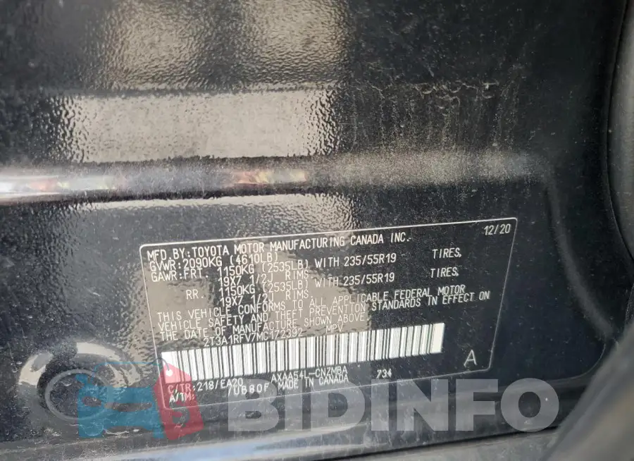 2T3A1RFV7MC172392 Photo# 13