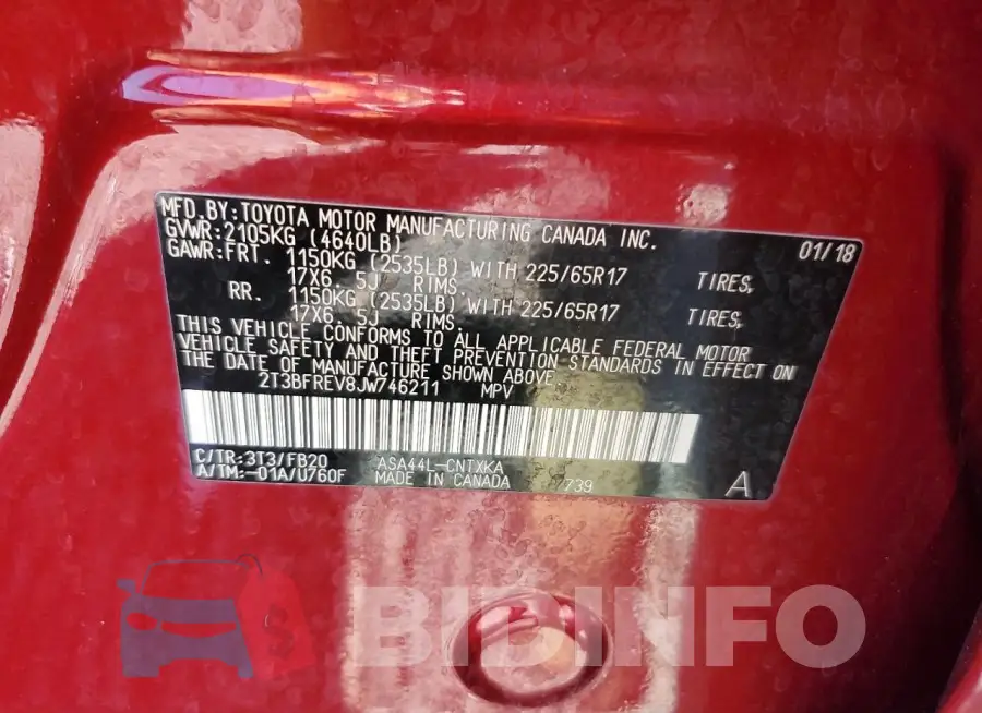 2T3BFREV8JW746211 Photo# 14